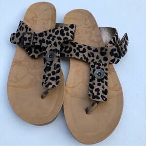 Blowfish Malibu Women’s Animal Print Buckle Detail Sandals Sz 8
